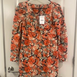 Free People Red Floral Kapowski Mini Dress